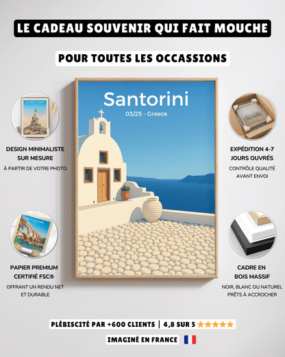 Affiche souvenir personnalisée avec votre photo