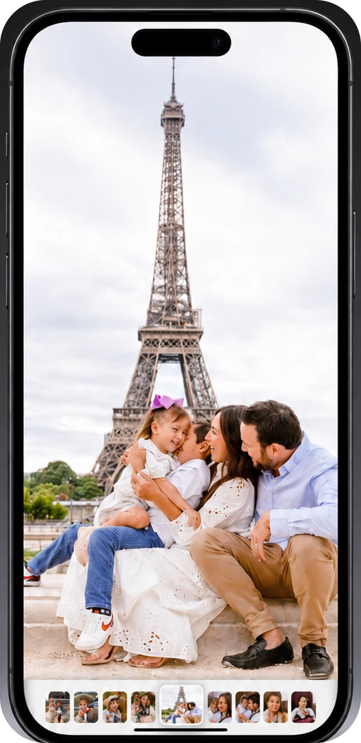 Votre photo sur votre téléphone